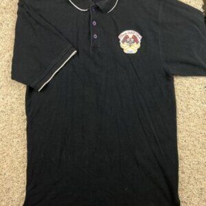 Mecca Polo Shirt Men's 2XL Short Sleeve Black  100% Cotton Graphic USA Club